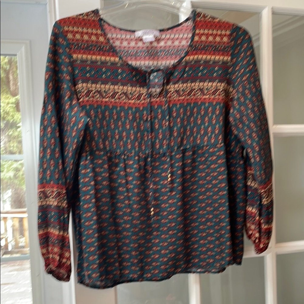 Women's Multicolor Patterned Top